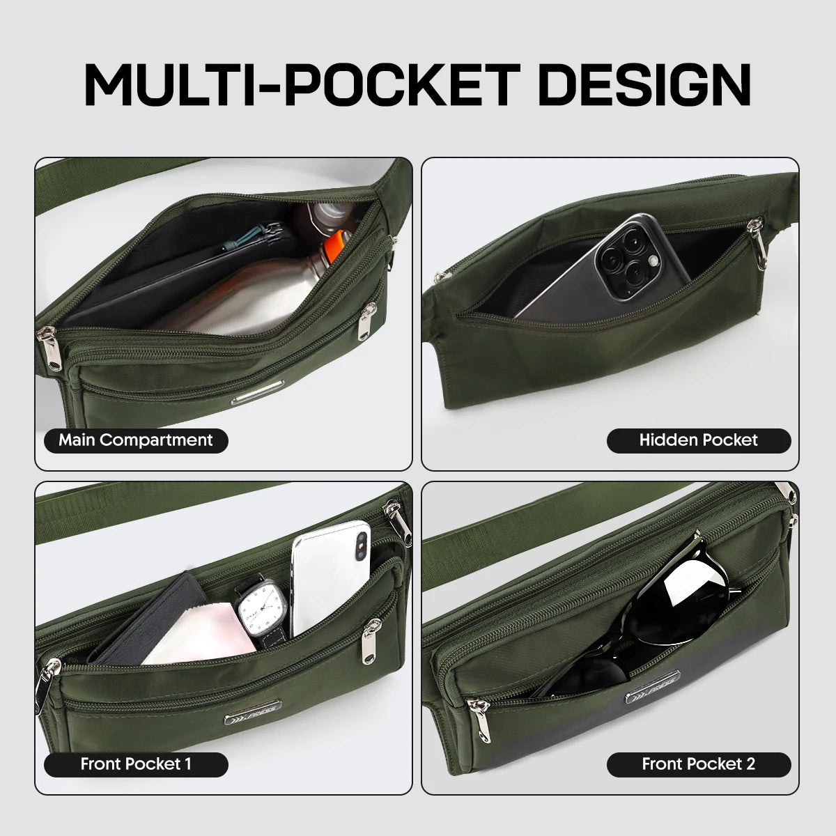 Outdoor Running Hiking Fitness Waist Bag Ultra-thin Mobile Phone Elastic Sports Men Belt Bag Close-fitting Mobile Phone Bags