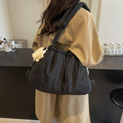 Puffer Tote Bag Lightweight Puffy Handbag Large Capacity Hobo Bag Pillow Shopper Bag for Women Work Shopping Travel