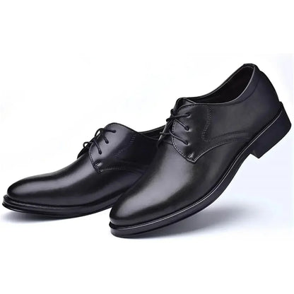 Men's Classic Matte Upper Oxfords Business Formal Lace Up Leather Lace Up Dress Shoes for Men