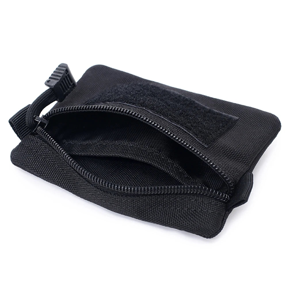 Outdoor EDC Molle Pouch Wallet Waterproof Portable Travel Zipper Waist Bag for Outdoor Camping Hunting Nylon Bag