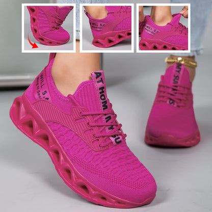 Women's running shoes, lightweight mesh, breathable and comfortable flat soft tennis shoes, blade sports shoes for women