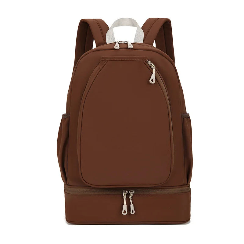 Outdoor Fitness Gym Backpack Badminton Tennis Rackets Training Bag Dry Wet Shoes Pocket Yoga Bag Large Student Storage Schoolbag