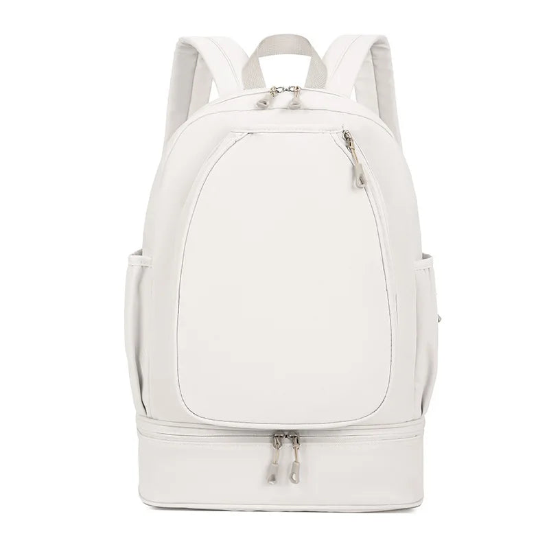 Outdoor Fitness Gym Backpack Badminton Tennis Rackets Training Bag Dry Wet Shoes Pocket Yoga Bag Large Student Storage Schoolbag