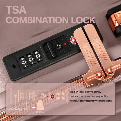 Luggage Sets 2 Piece Suitcase Set PP Hardside Luggage with Spinner Wheels Carry On Luggage with TSA Lock(14"/20")