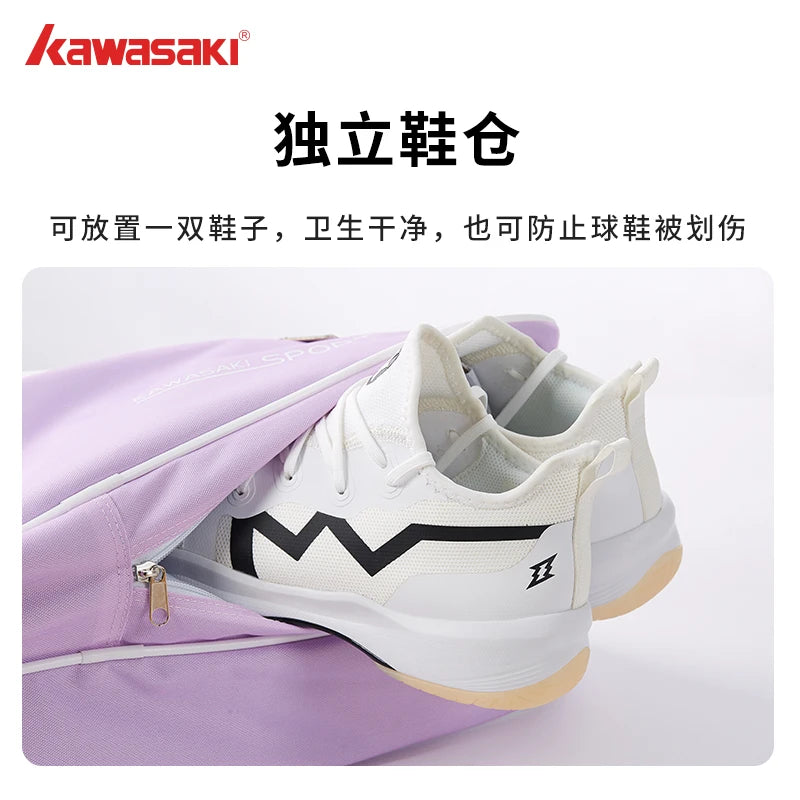 Kawasaki Portable Badminton Racket Bag K1G00-B8363 (Suitable For 6 Rackets) Convenient Carry Sport Gym Bag