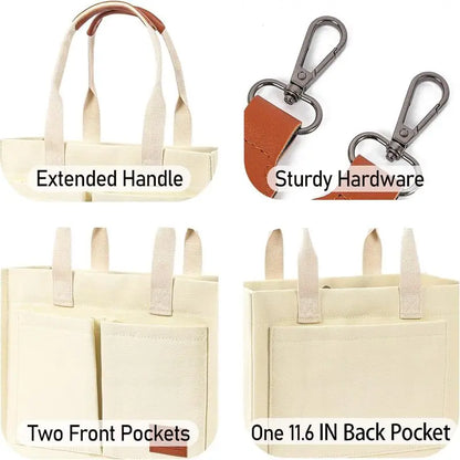 Canvas Tote Bag for Women, Large Laptop Travel Tote Handbag Totes with Crossbody Shoulder Teachers Reusable Grocery Bags