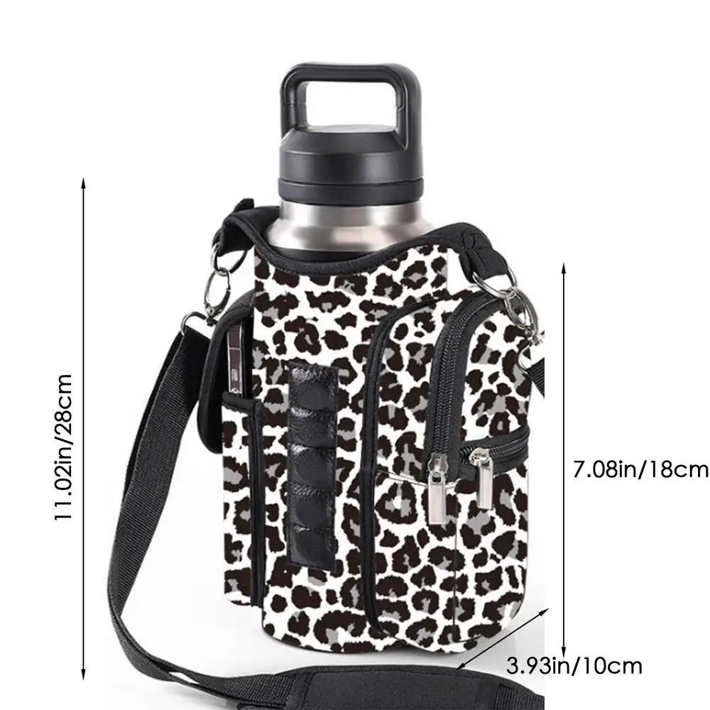 Fitness Magnetic Gym Water Bottle Bag Bottle Pouch Sling Bag Portable Magnetic Gym Bottle Organizer Pouch With Phone Pocket