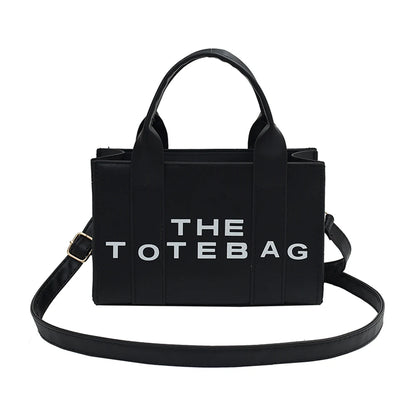 The Small Leather Tote Bag For Women Trendy PU Leather Handbag Casual Simple Adjustable Straps Female Satchel For Work Travel