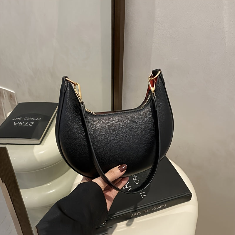 Store Manager's Pick French Style Women's Crescent Crossbody Shoulder Tote Bag Fashion Versatile for Dates Parties Shopping Travel Large Capacity Minimalist High-Quality Lightweight Gift Coffee Brown Red Black Must-Have